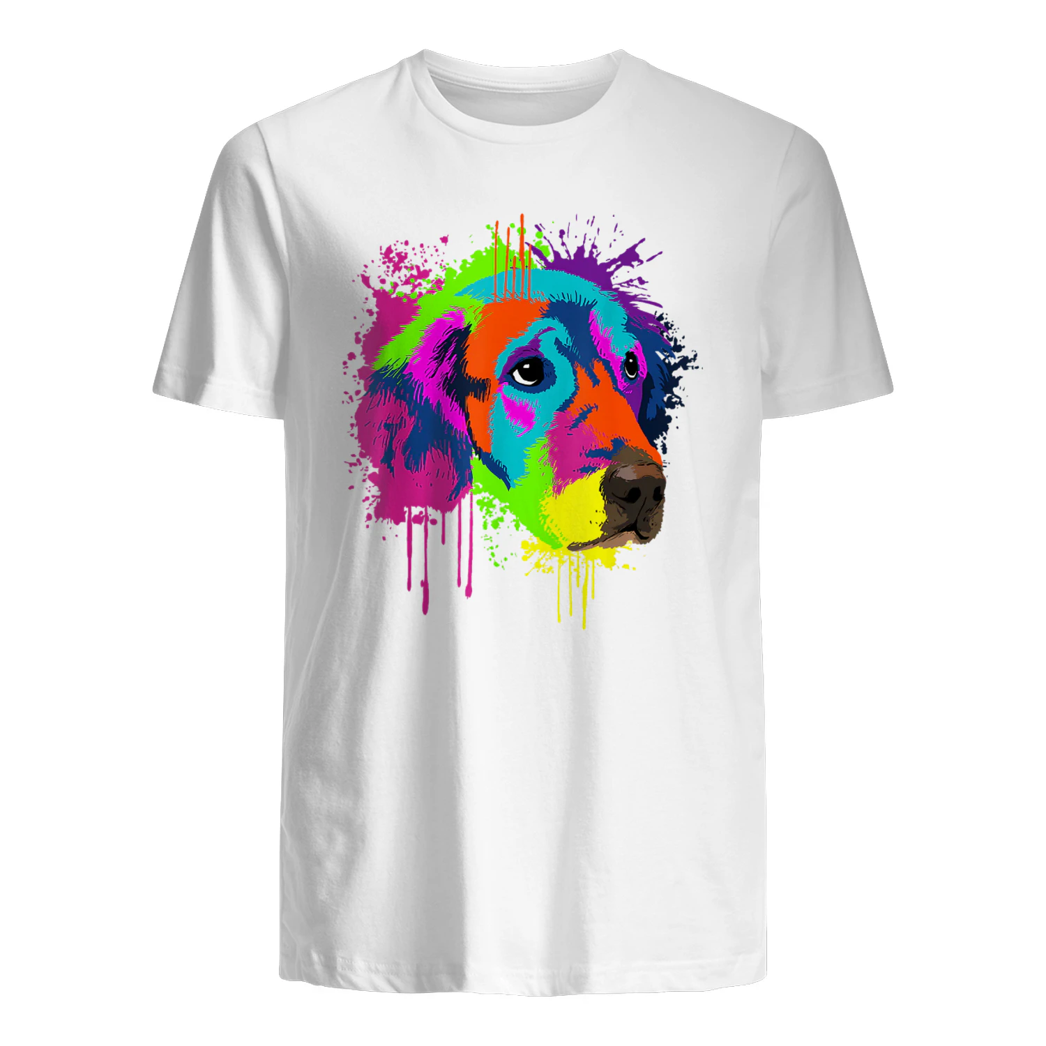 Splash Art Golden Retriever Cane Regalo Cani Maglietta