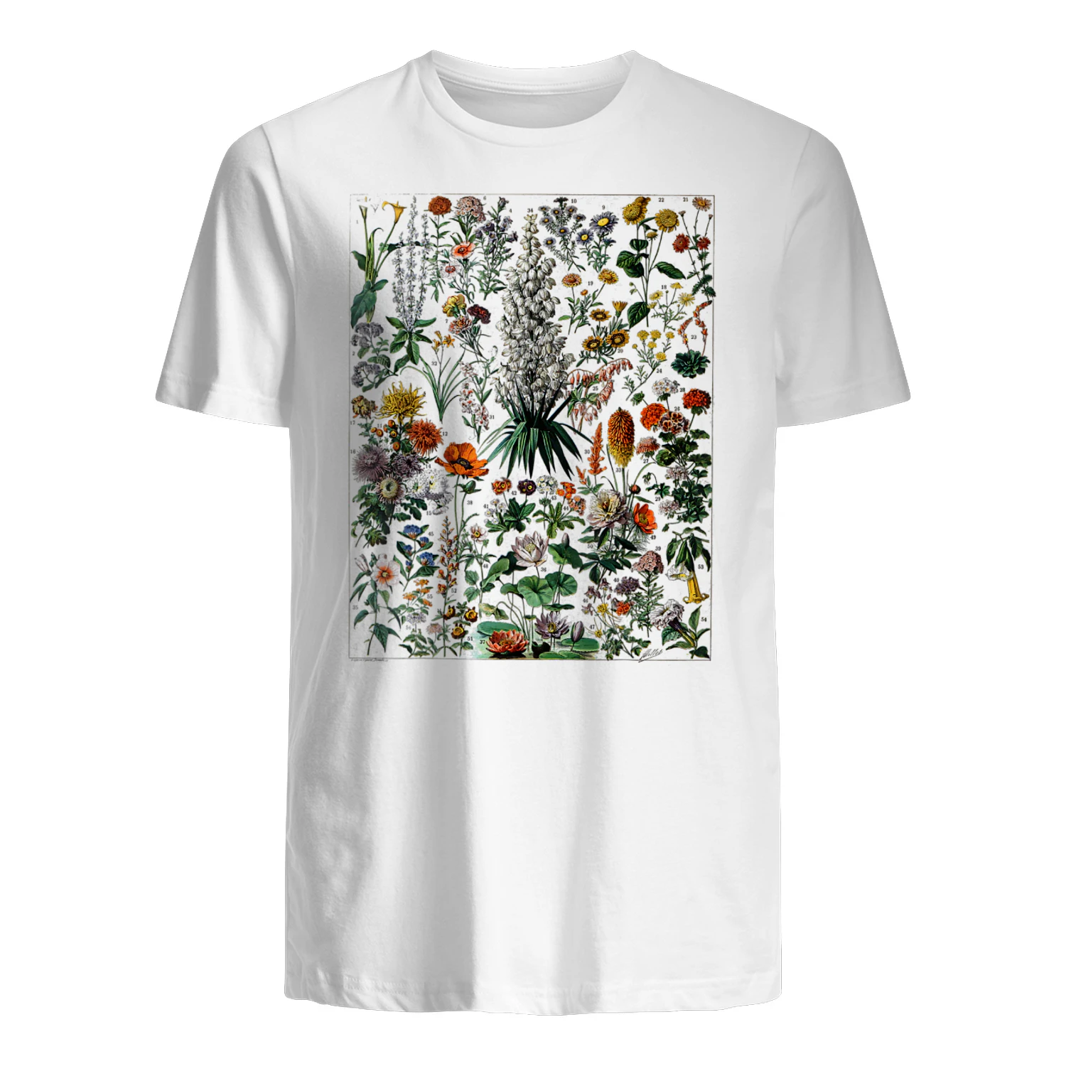 Botanica giardino di fiori selvaggi grafici del fiore Maglietta