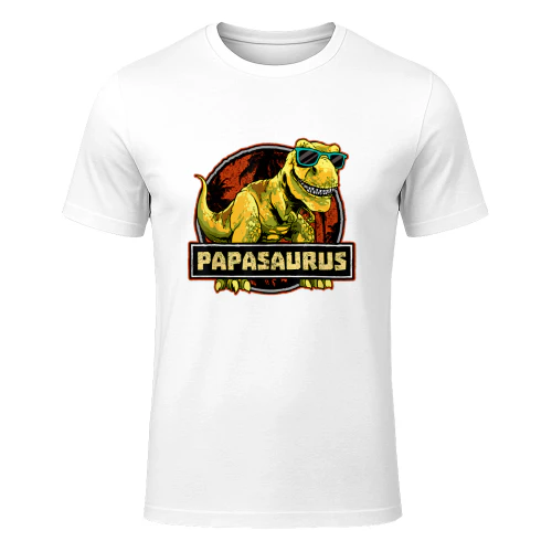 Papasaurus Dad T-Rex Dinosaur Compleanno Corrispondenza Maglietta