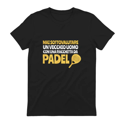 Padel Regalo Divertente Uomo Pensionato Giocatore Paddle Maglietta