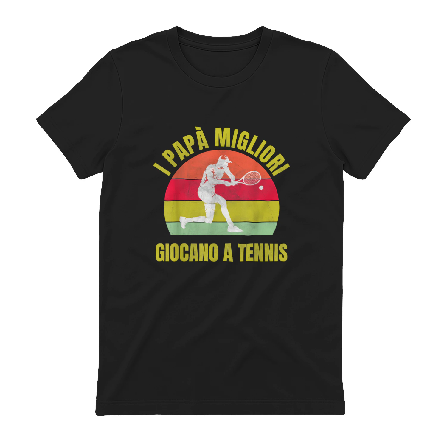 Tennis Papà Tennista Divertente Padre Vintage Regalo Uomo Maglietta