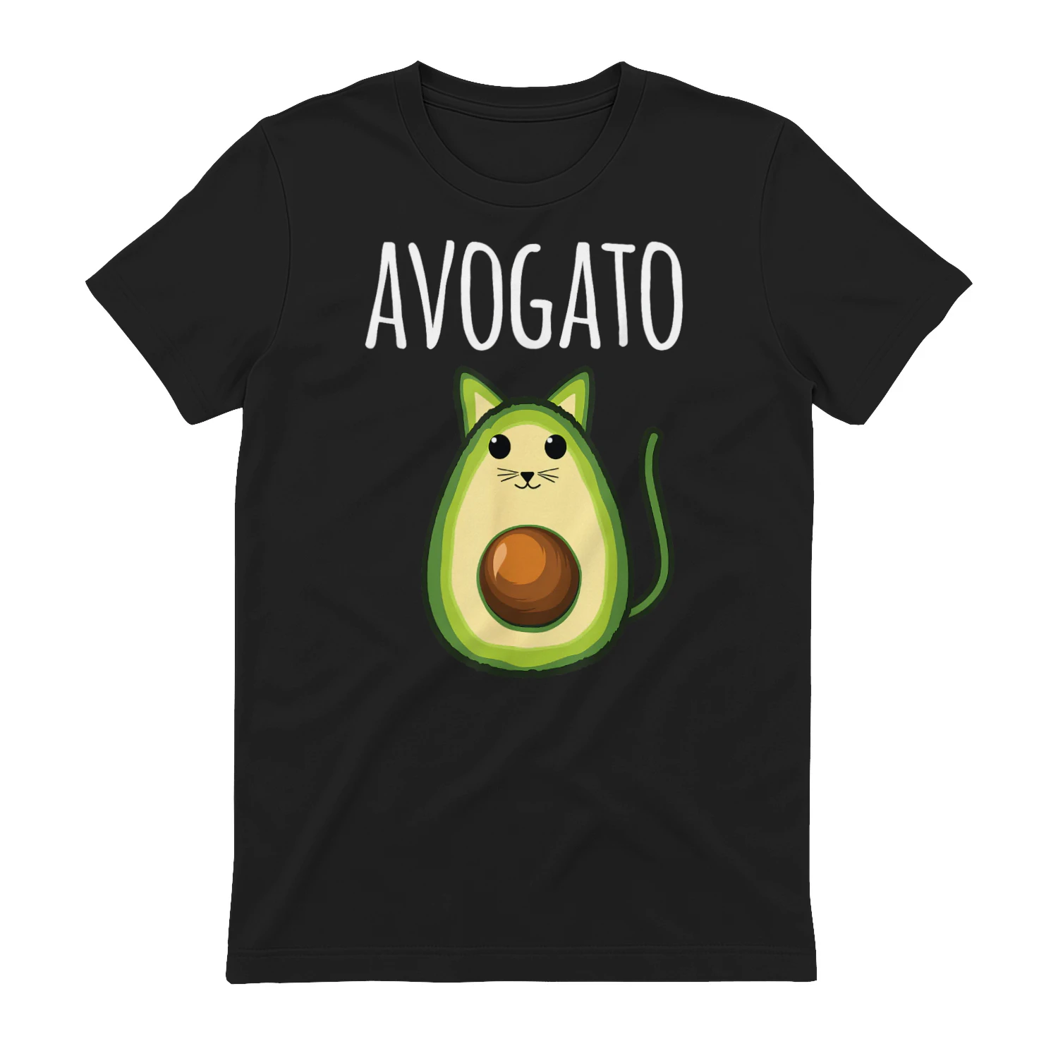 Avogato Shirt Women Girls Cute Avocado Cat Funny Maglietta