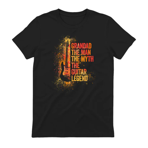 Guitarist Grandad Man Myth Guitar Legend Guitar Player Music T-Shirt