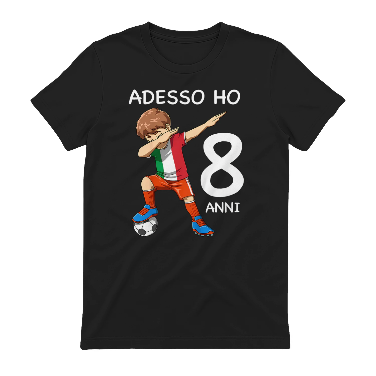 8 Compleanno Bambini & Calcio Italia - Regalo di 8 Anni Maglietta