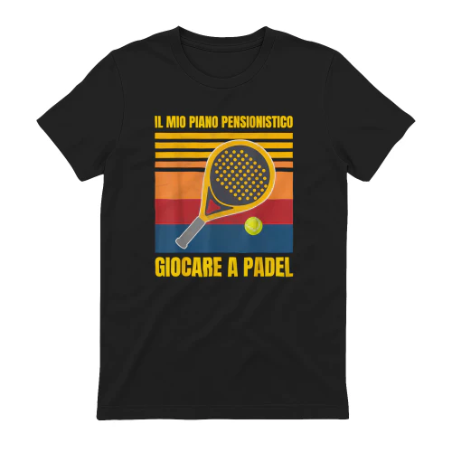 Padel Pensione Pensionato Divertente Maglietta