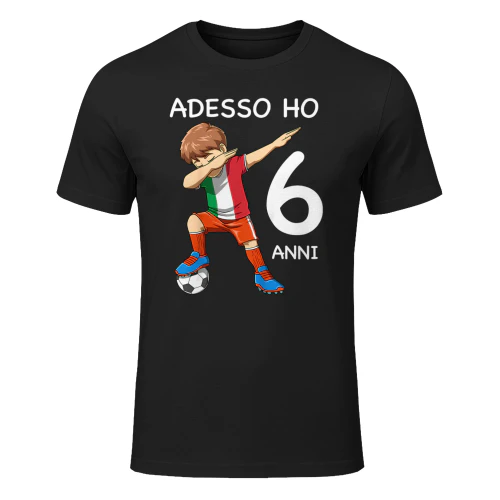 6 Compleanno Bambini & Calcio Italia - Regalo di 6 Anni Maglietta