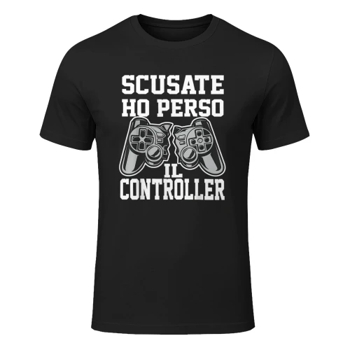Citazione Divertente Gamer Videogioco Play Design Controller Maglietta