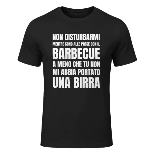 Barbecue Birra Barbeque BBQ Cuoco Divertente Maglietta