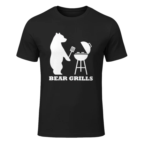 Bear Grills- Funny Bear Grilling BBQ Grill Bear Tee Gifts Maglietta