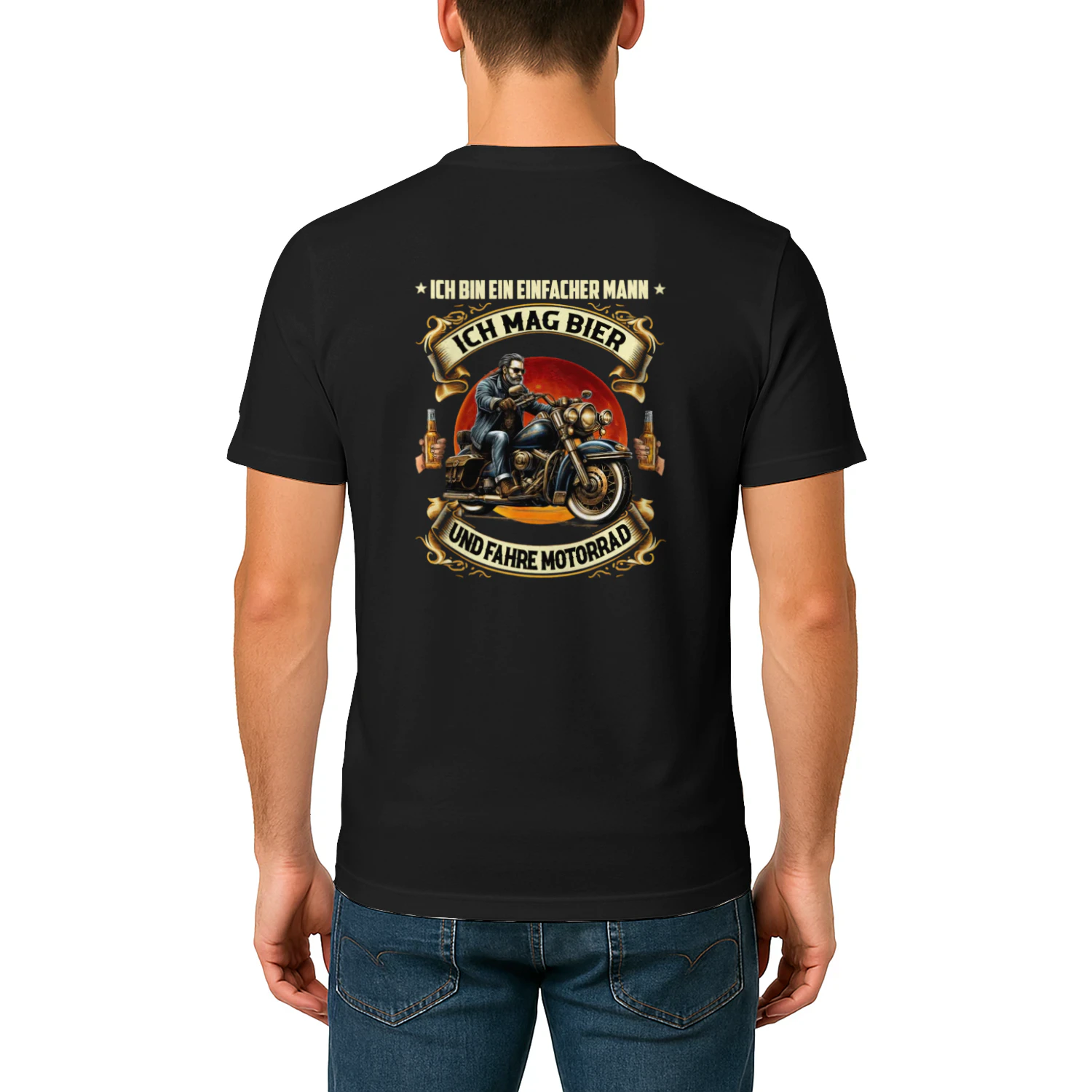Motorcycle Beer Man T-Shirt