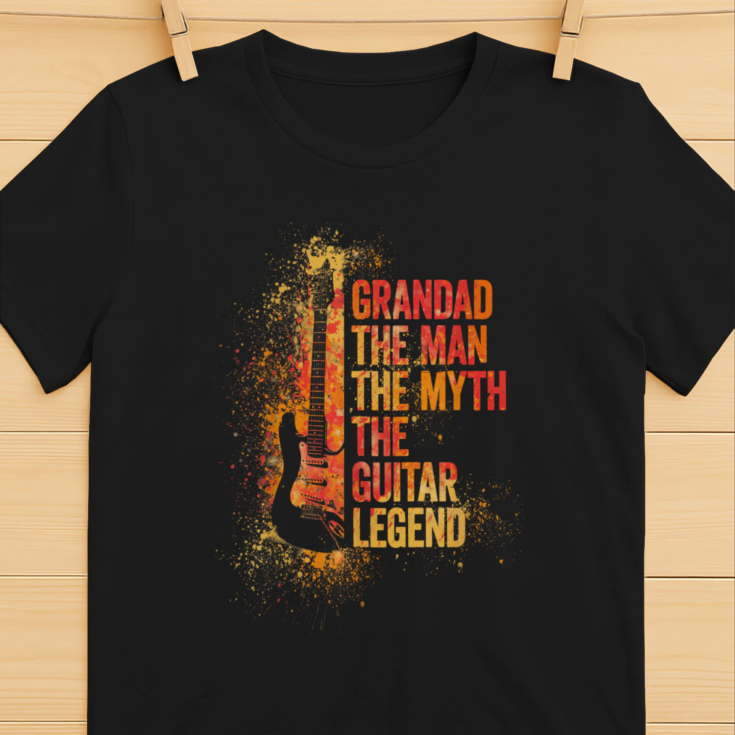 Guitarist Grandad Man Myth Guitar Legend Guitar Player Music T-Shirt