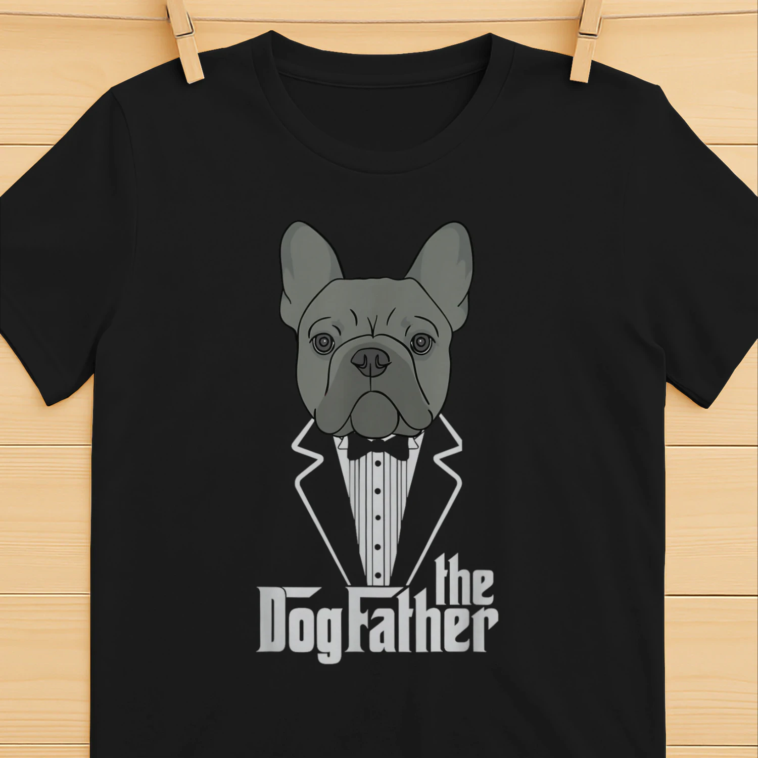 Il Padrino! Il Papà Bulldog Francese Dono Frenchie Papa Gift Maglietta