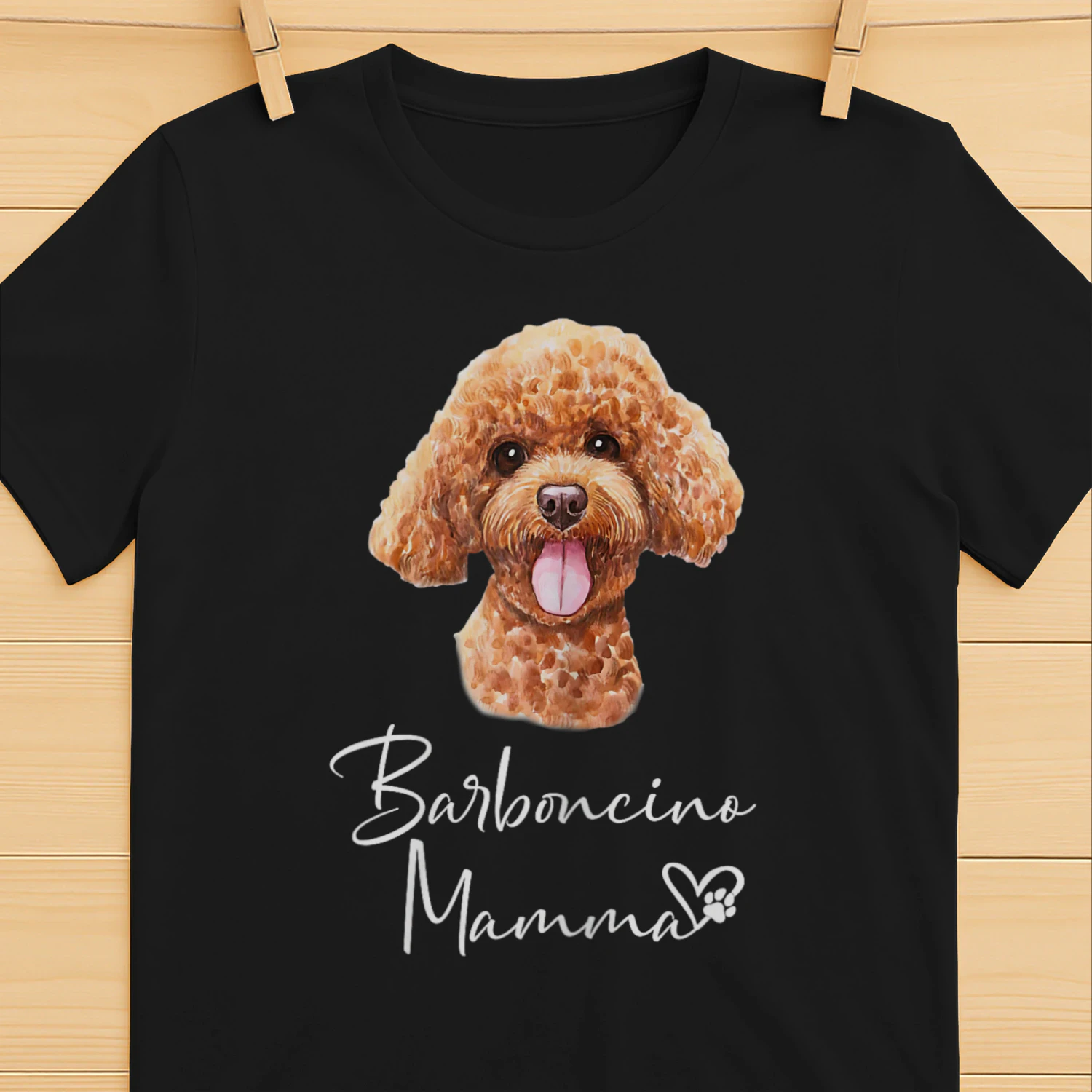 Regalo de perro de mamma BARBONCINO mammina Maglietta