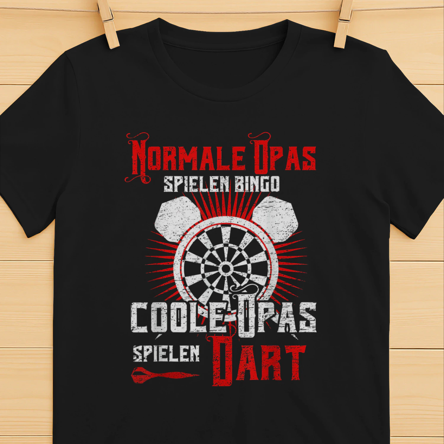 Opa Dart Lustig Darts Herren Großvater Dartspieler Dart T-Shirt
