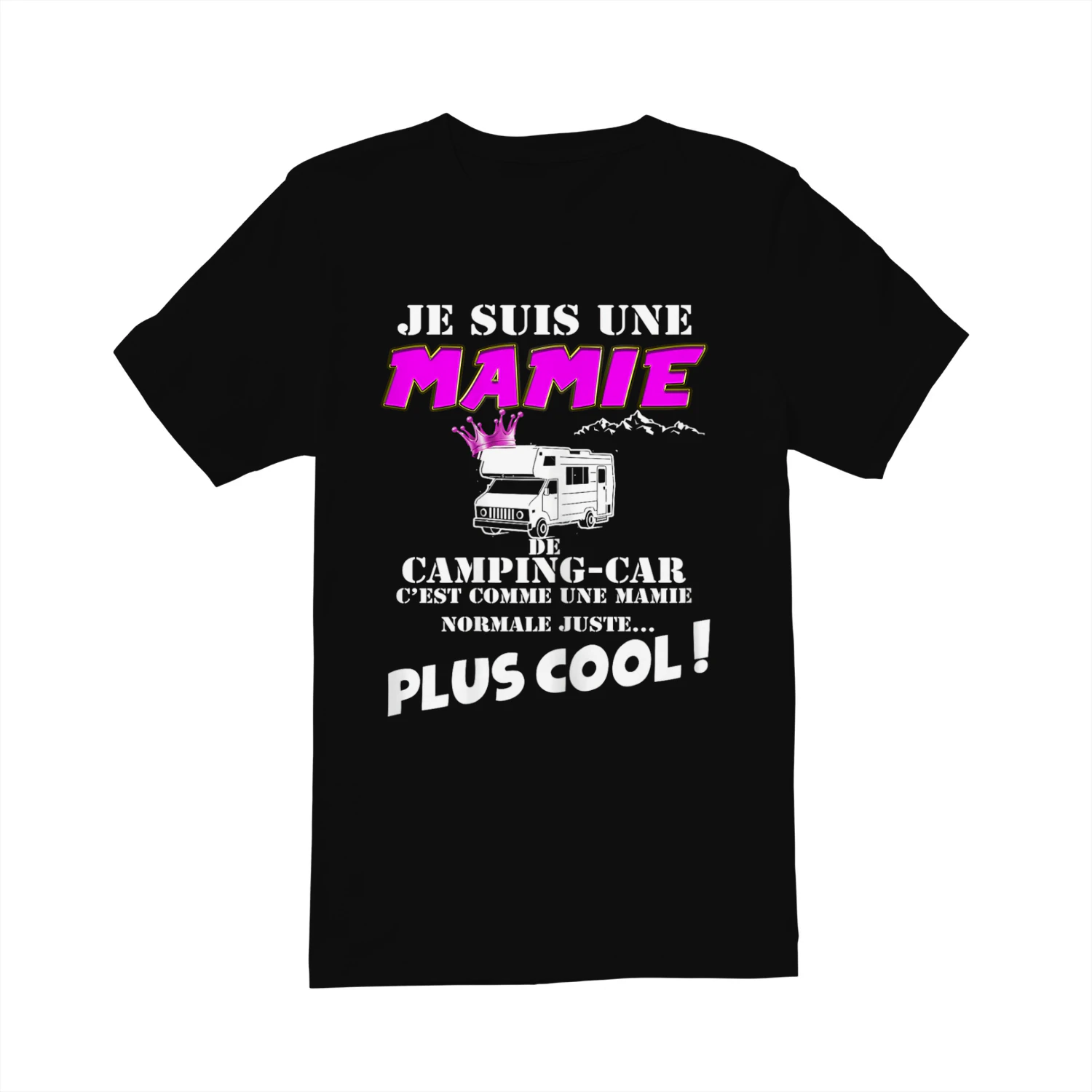 Mamie Camping-car Voyage Cadeau Femme Retraite Cool T-Shirt