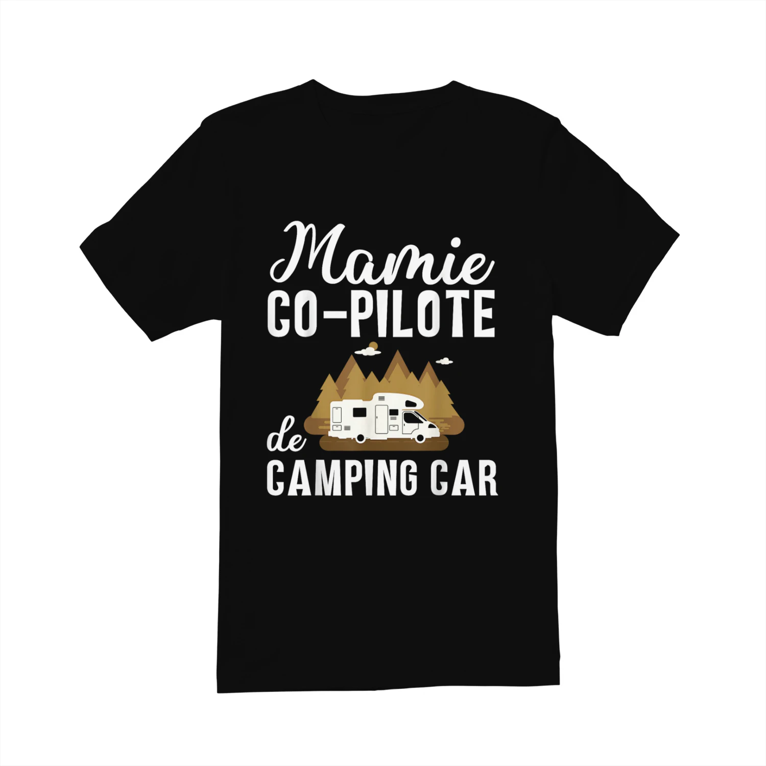 Mamie co pilote de camping cadeau femme campeur retraite T-Shirt