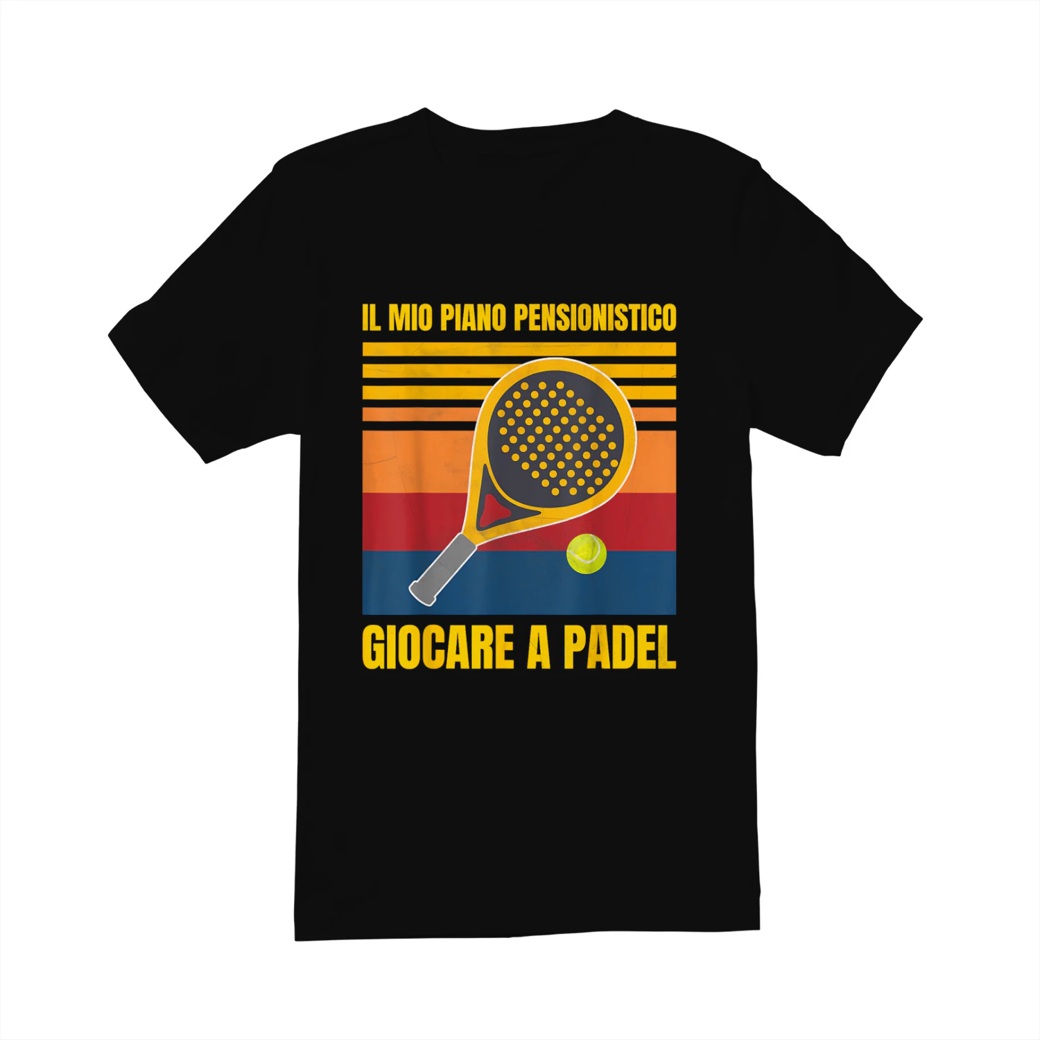 Padel Pensione Pensionato Divertente Maglietta