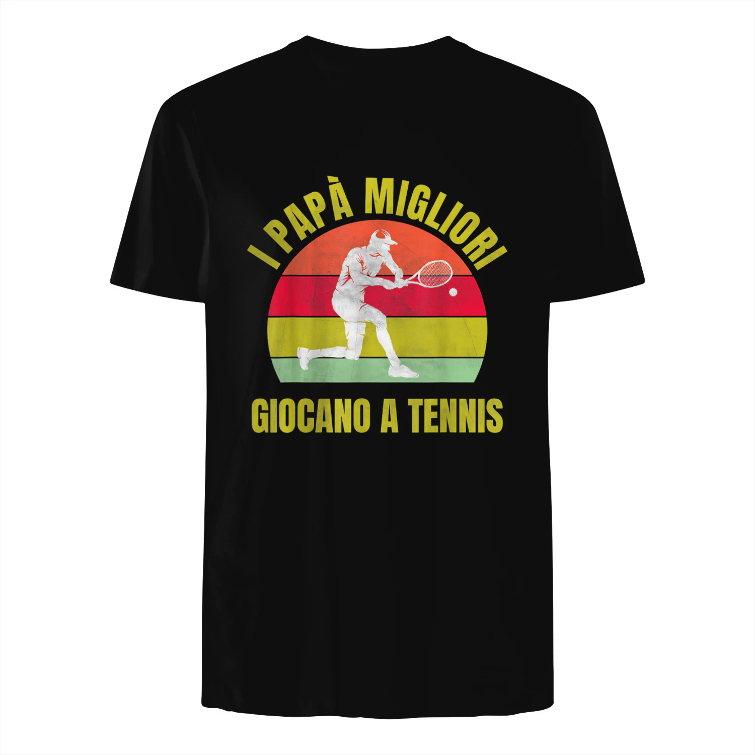 Tennis Papà Tennista Divertente Padre Vintage Regalo Uomo Maglietta