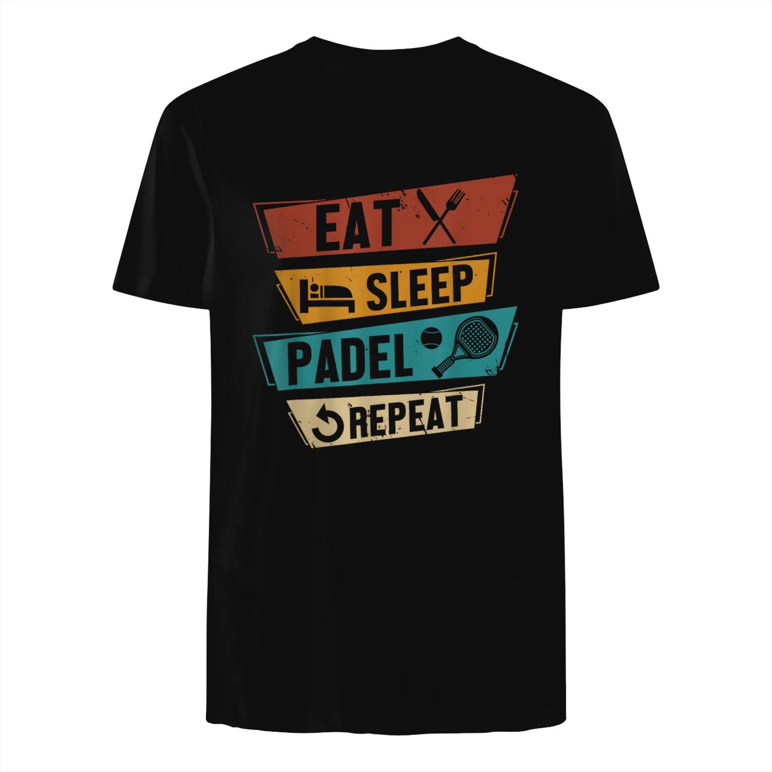 Padelista Regalo Padel Tennis Eat Sleep Padel Repeat Maglietta