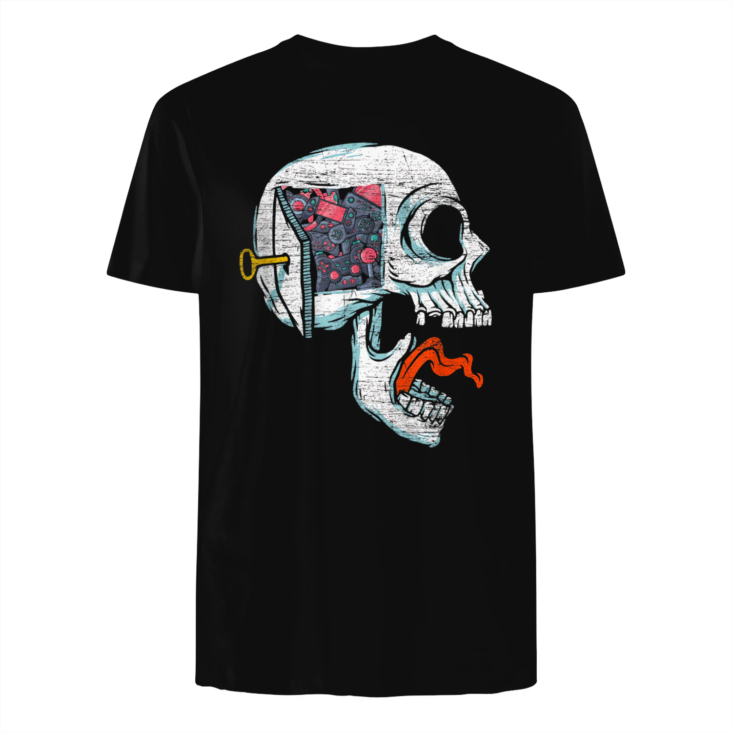 Halloween Idea Regalo Spaventoso Cranio Gaming Maglietta
