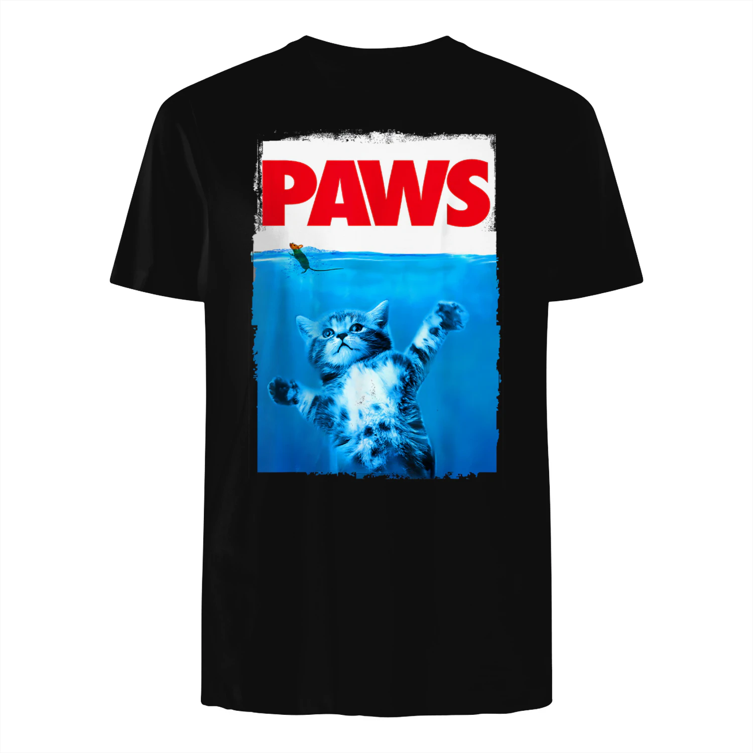 Paws Cat And Mouse Top, Cute Funny Cat Lover Parody Top Maglietta
