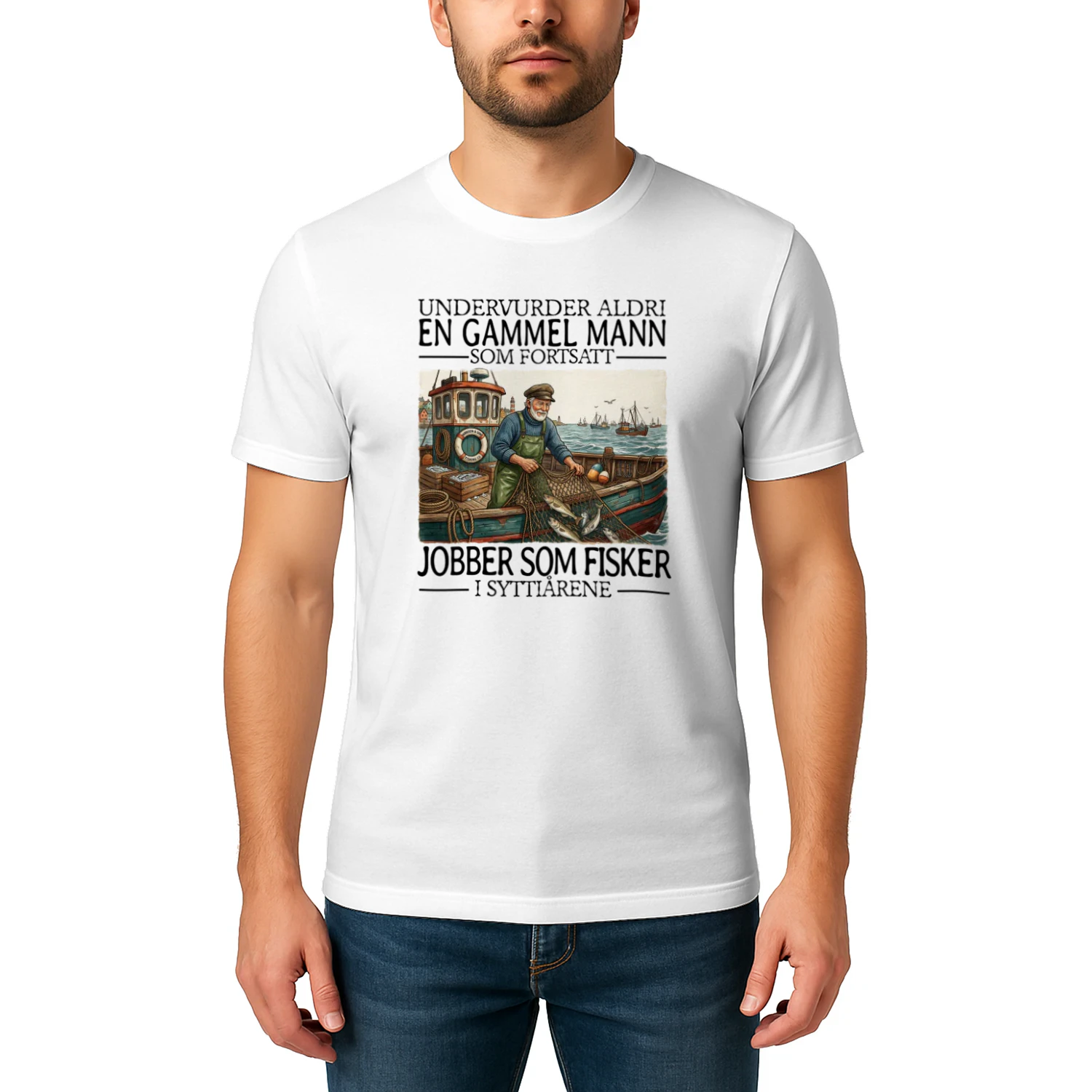 Fisherman Never Old Men 70 Nor T-Shirt