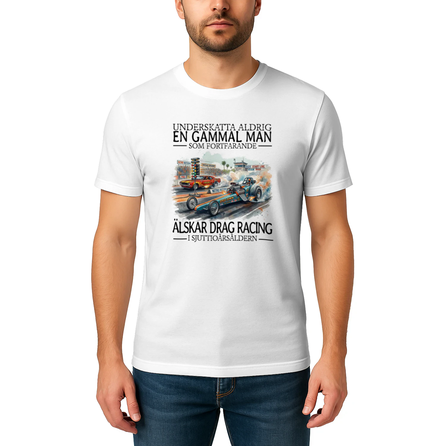 Dragracing Never Old Men 70 T-Shirt