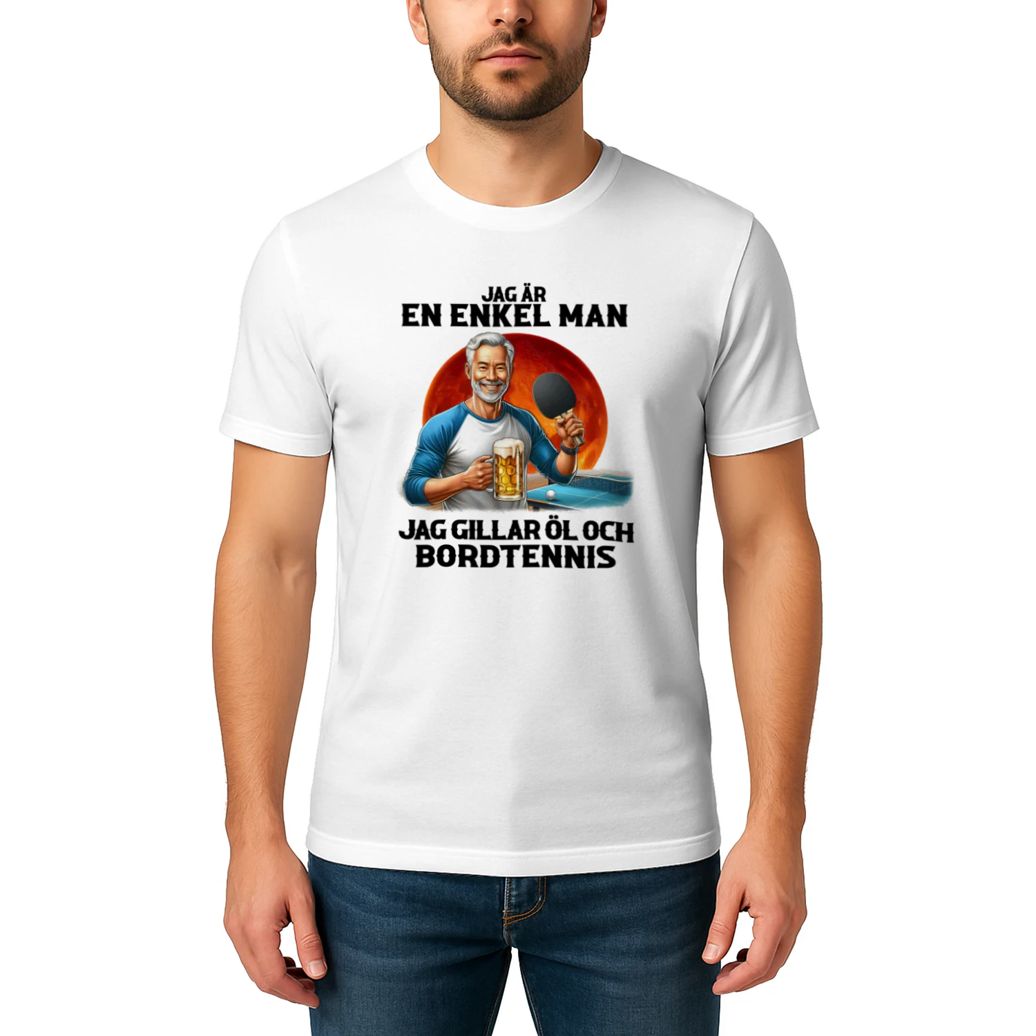 Table Tennis Beer Man T-Shirt