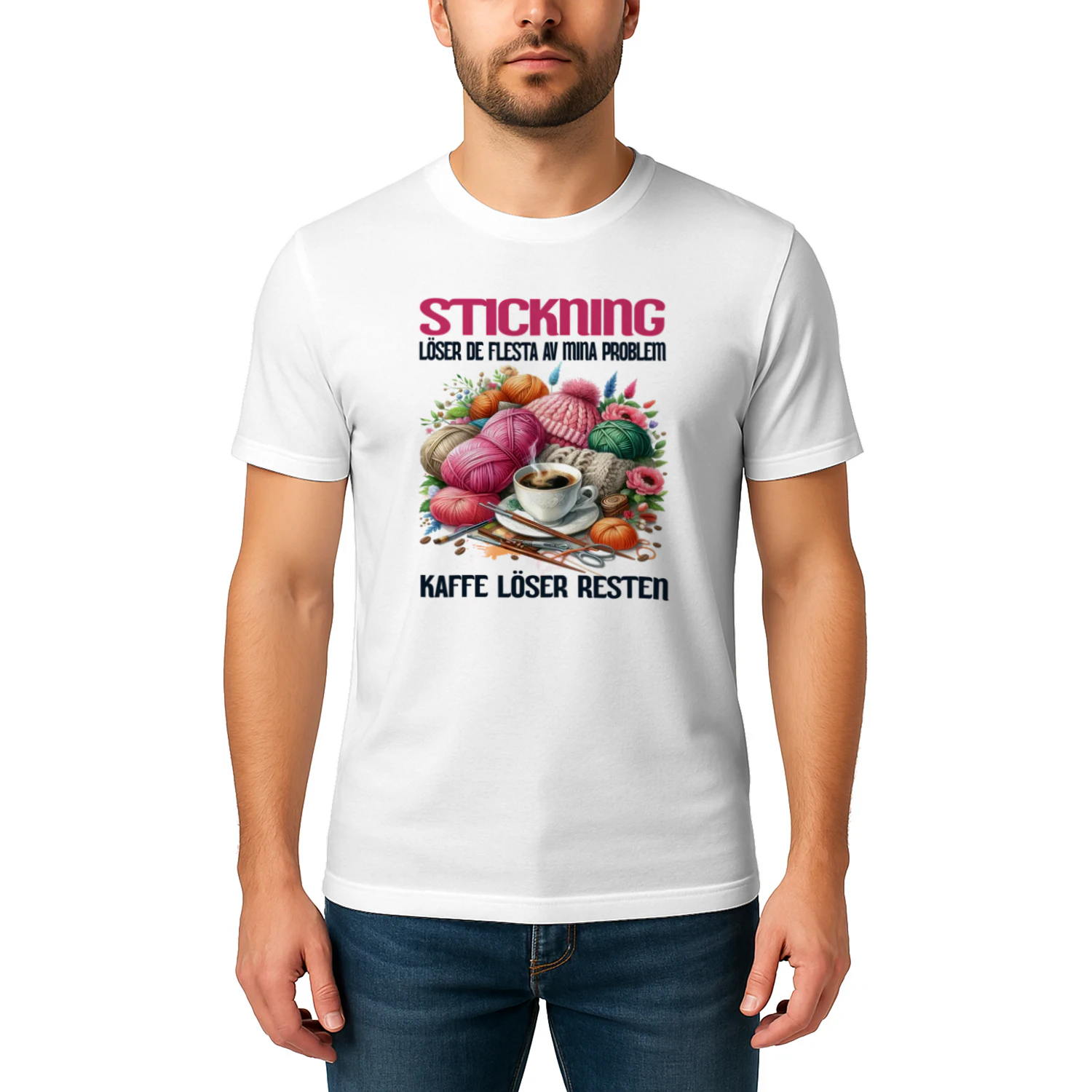 Knitting Coffee Problem T-Shirt