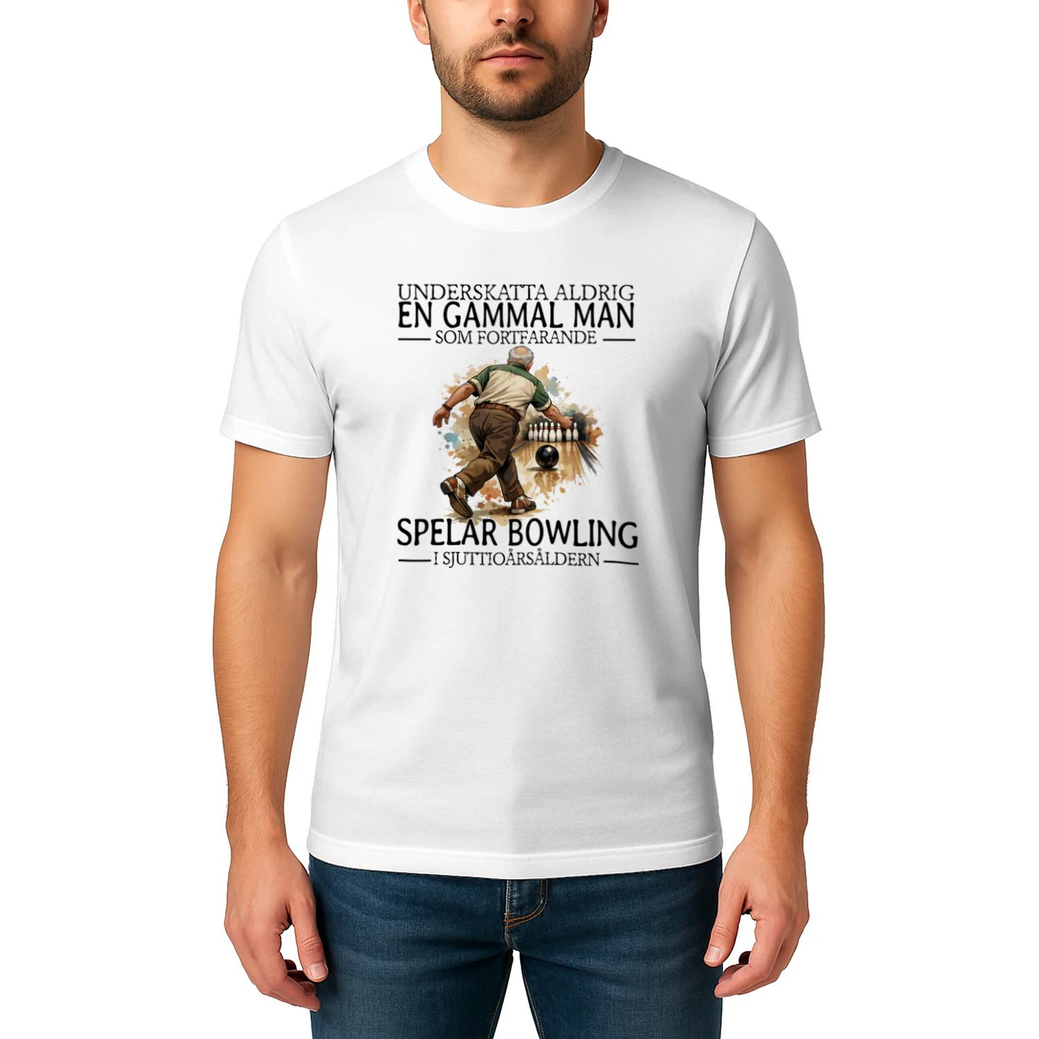 Bowling Never Old Men 7 T-Shirt