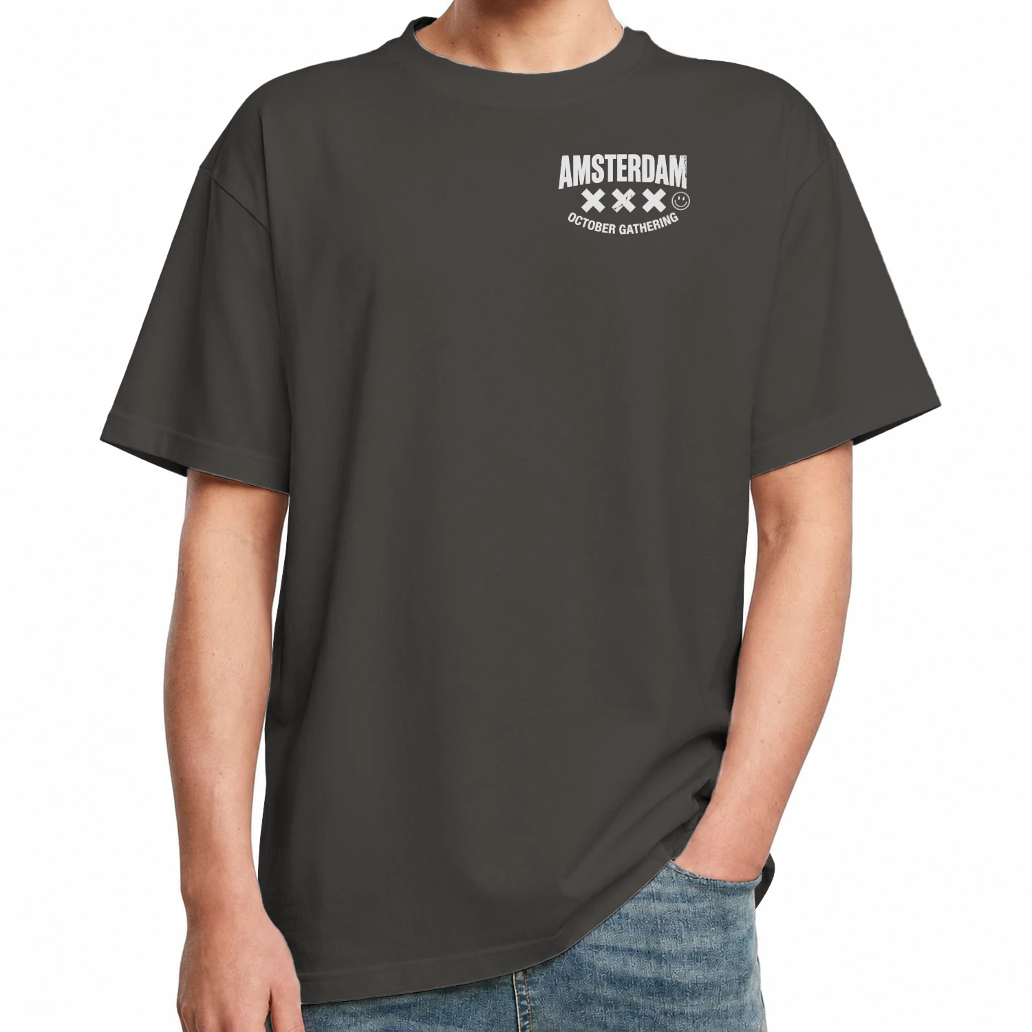 Amsterdam Techno Ritual Oversized T-Shirt - Heavyweight Donker Festival Shirt