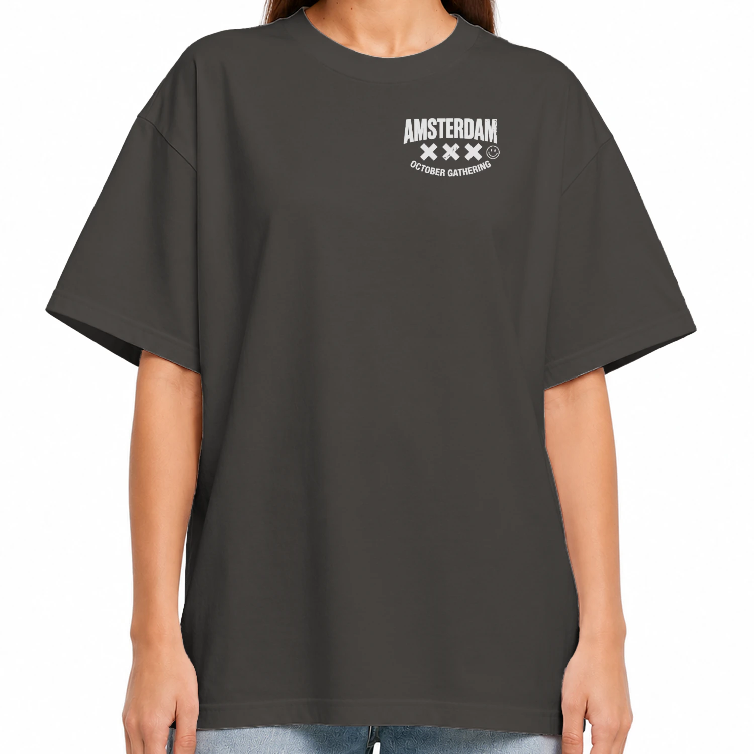 Amsterdam Techno Ritual Oversized T-Shirt - Heavyweight Donker Festival Shirt