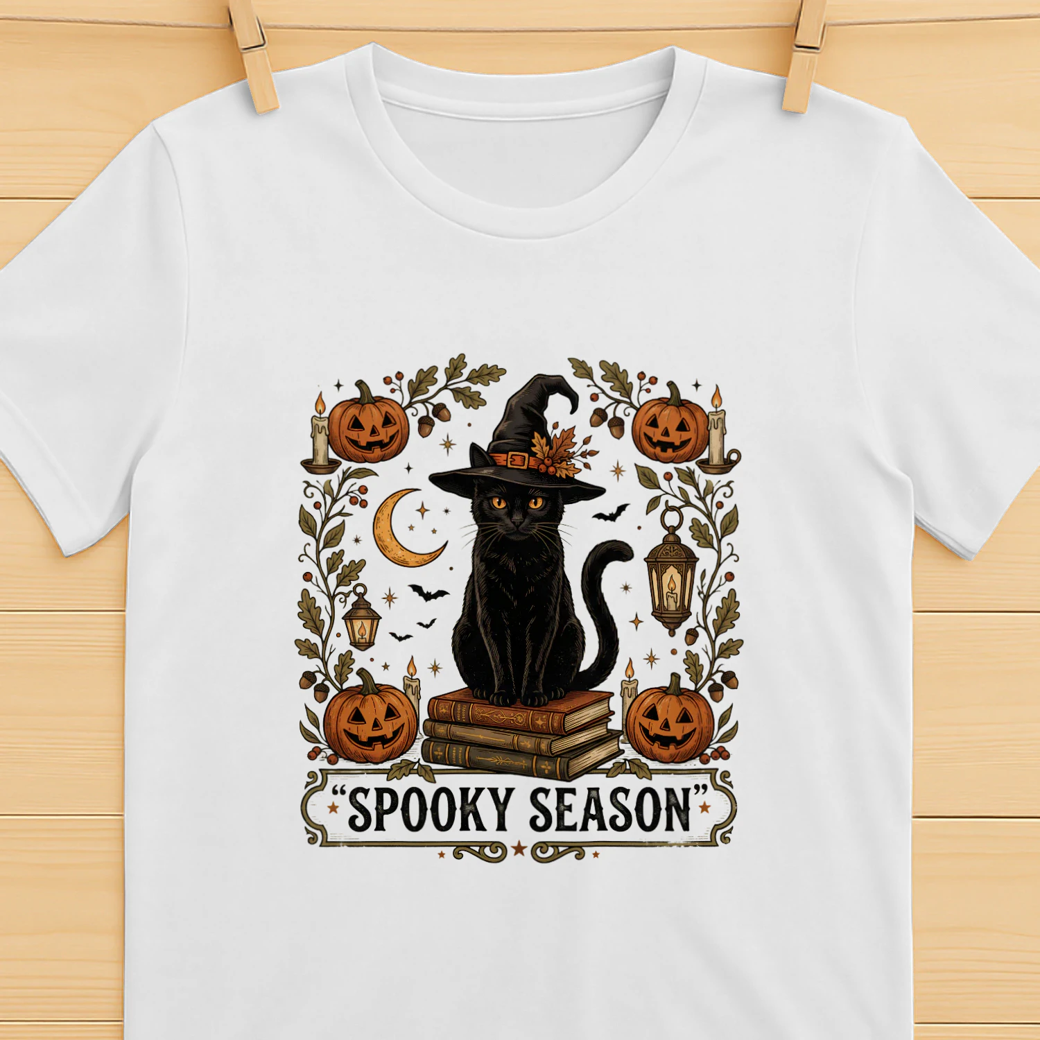 Spooky Season Black Cat Halloween T-Shirt
