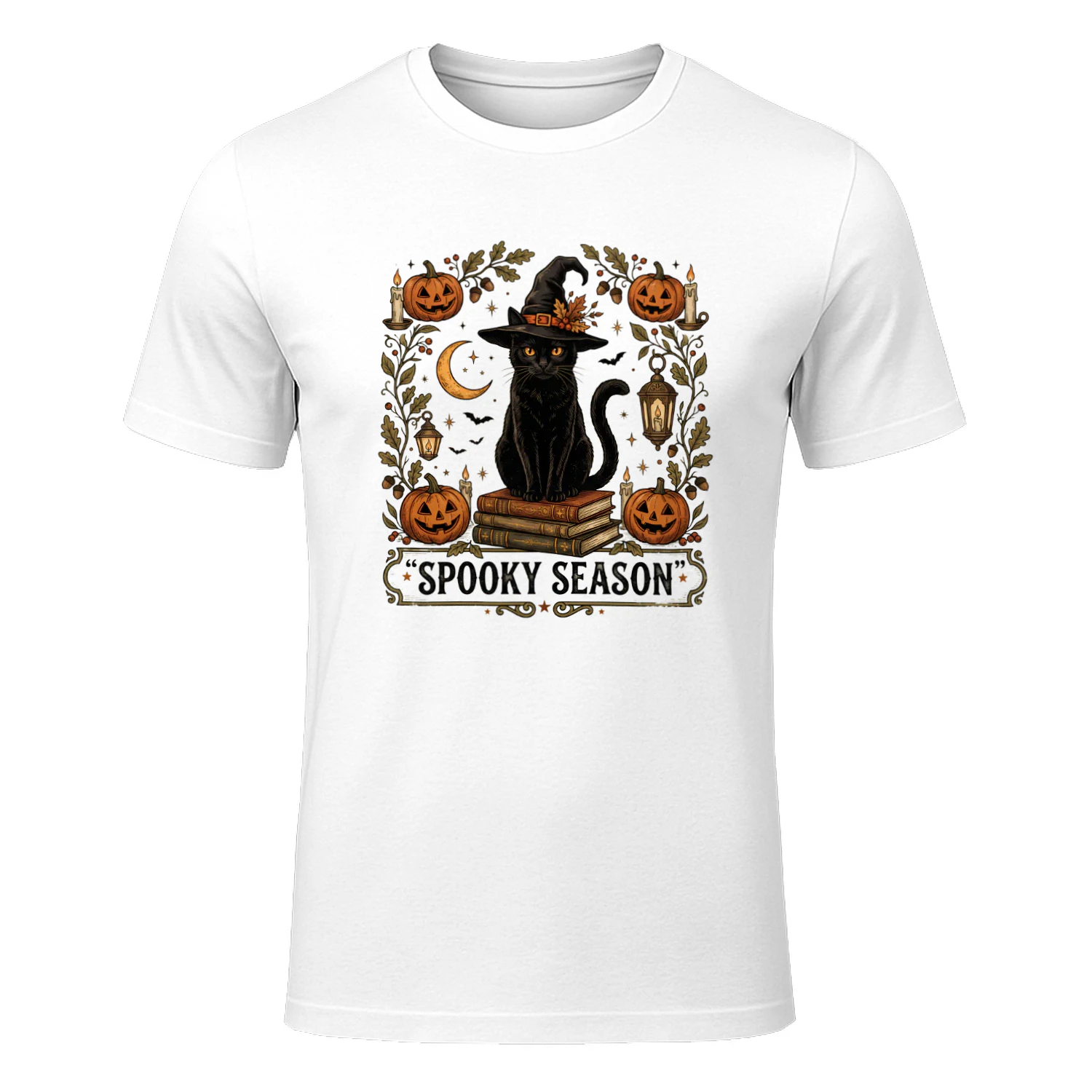 Spooky Season Black Cat Halloween T-Shirt