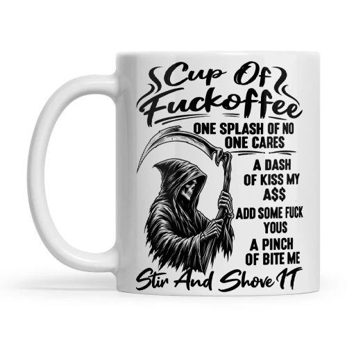 Skull Cup Of Fuckoffee One Splash Of No One Cares A Dash Of