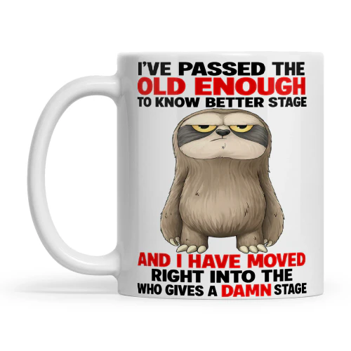Sloth I've Passed The Old Enough To Know Better Stage And I Have Moved Right Into The Who Gives A Damn Stage