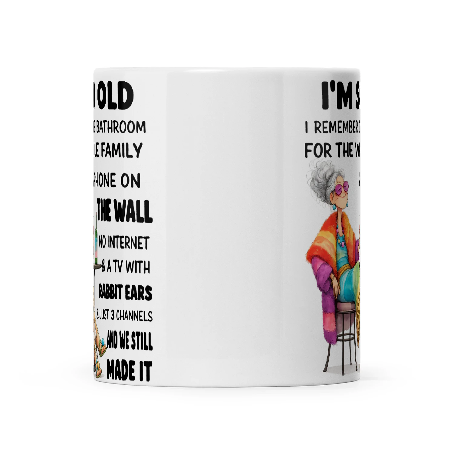 Woman I'm So Old I Remember One Bathroom For The Whole Family A Phone On The Wall No Internet & A TV With Rabbit Ears & Just 3 Channels And We Still Made It