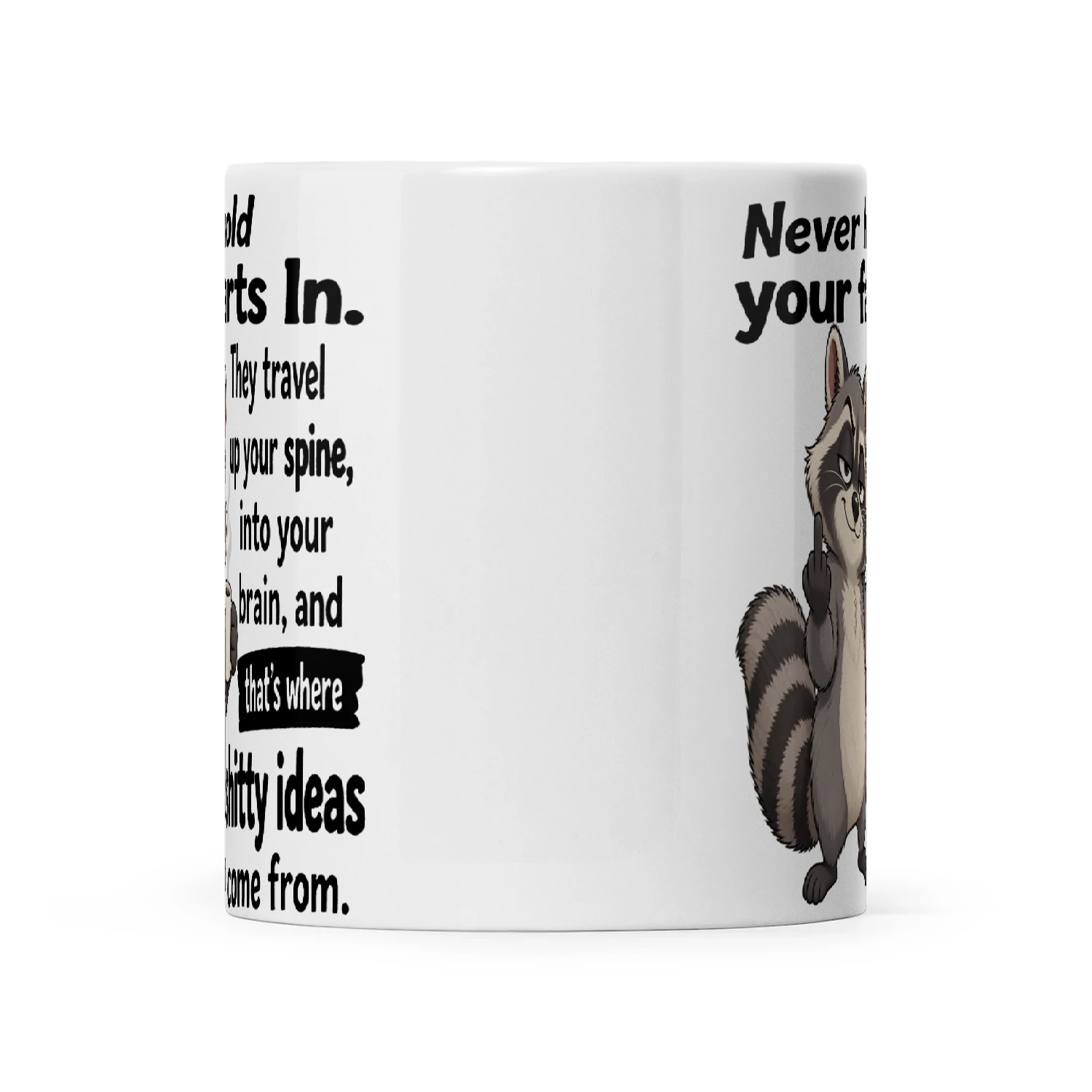 Raccoon Never Hold Your Farts In They Travel Up Your Spine Into Your Brain And That's Where Shitty Ideas Come From