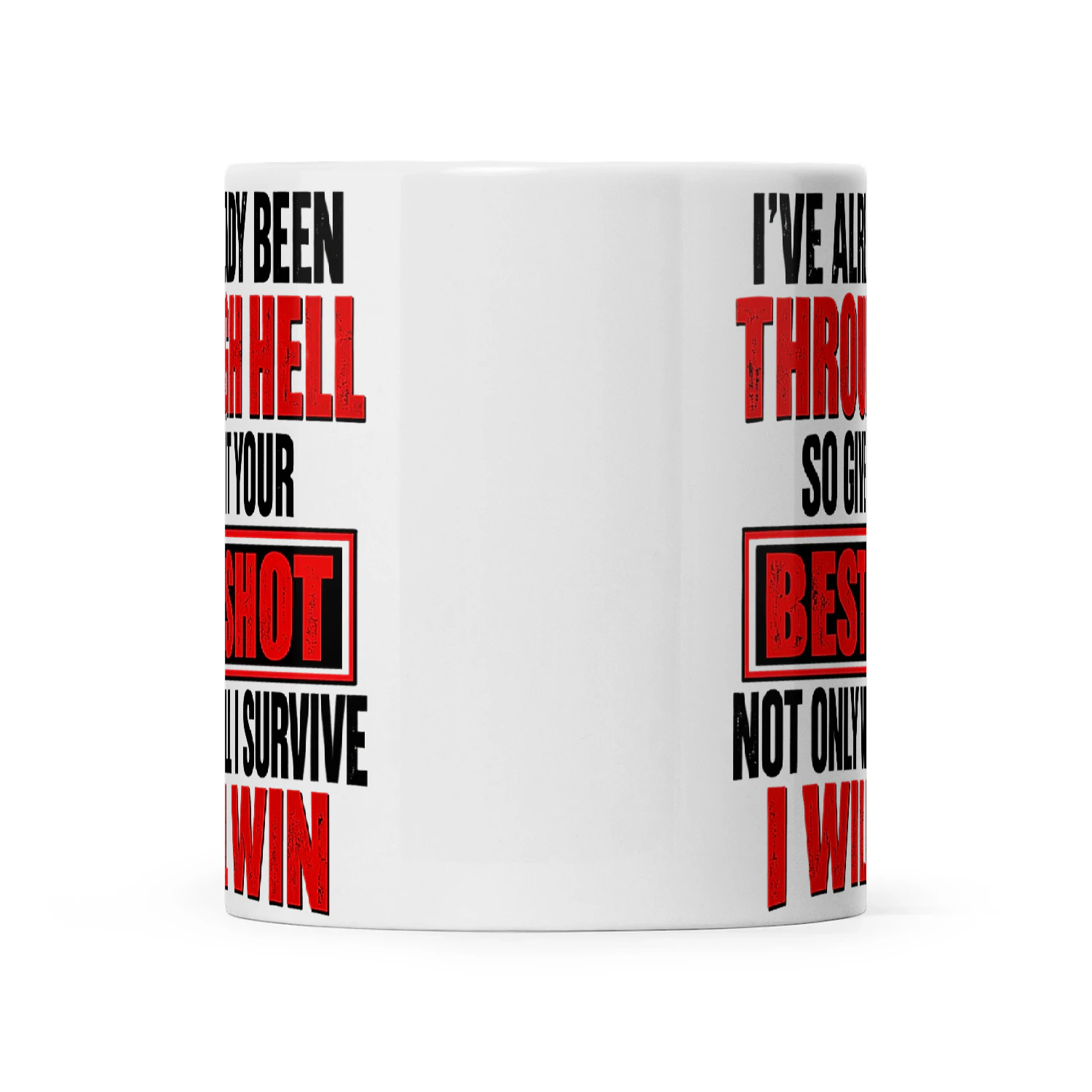 I’ve Already Been Through Hell So Give It Your Best Shot Not Only Will I Survive I Will Win