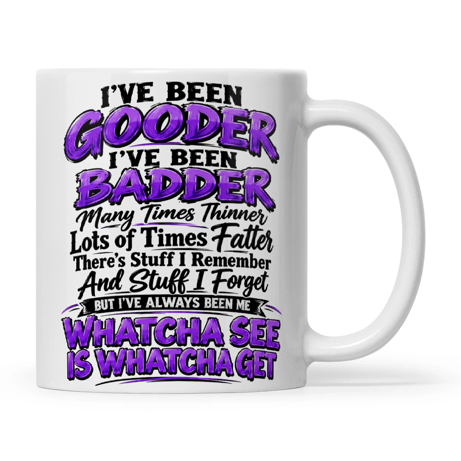 Quote I've Been Gooder I've Been Badder Many Times Thinner Lots Of Times Fatter There's Stuff I Remember And Stuff I Forget But I've Always Been Me Whatcha See Is Whatcha Get