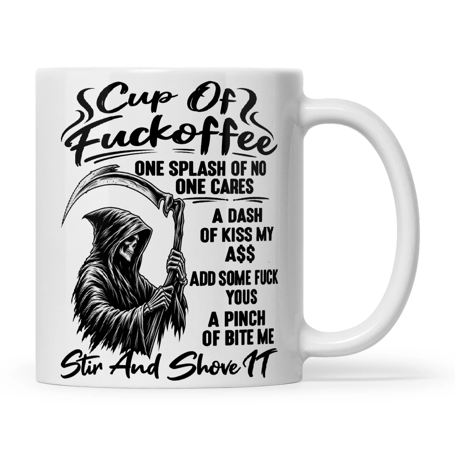 Skull Cup Of Fuckoffee One Splash Of No One Cares A Dash Of