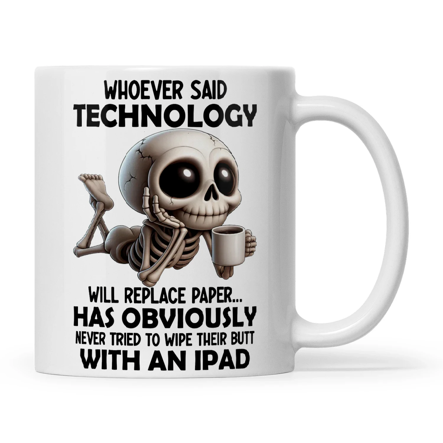Skull Whoever Said Technology Will Replace Paper Has Obviously Never