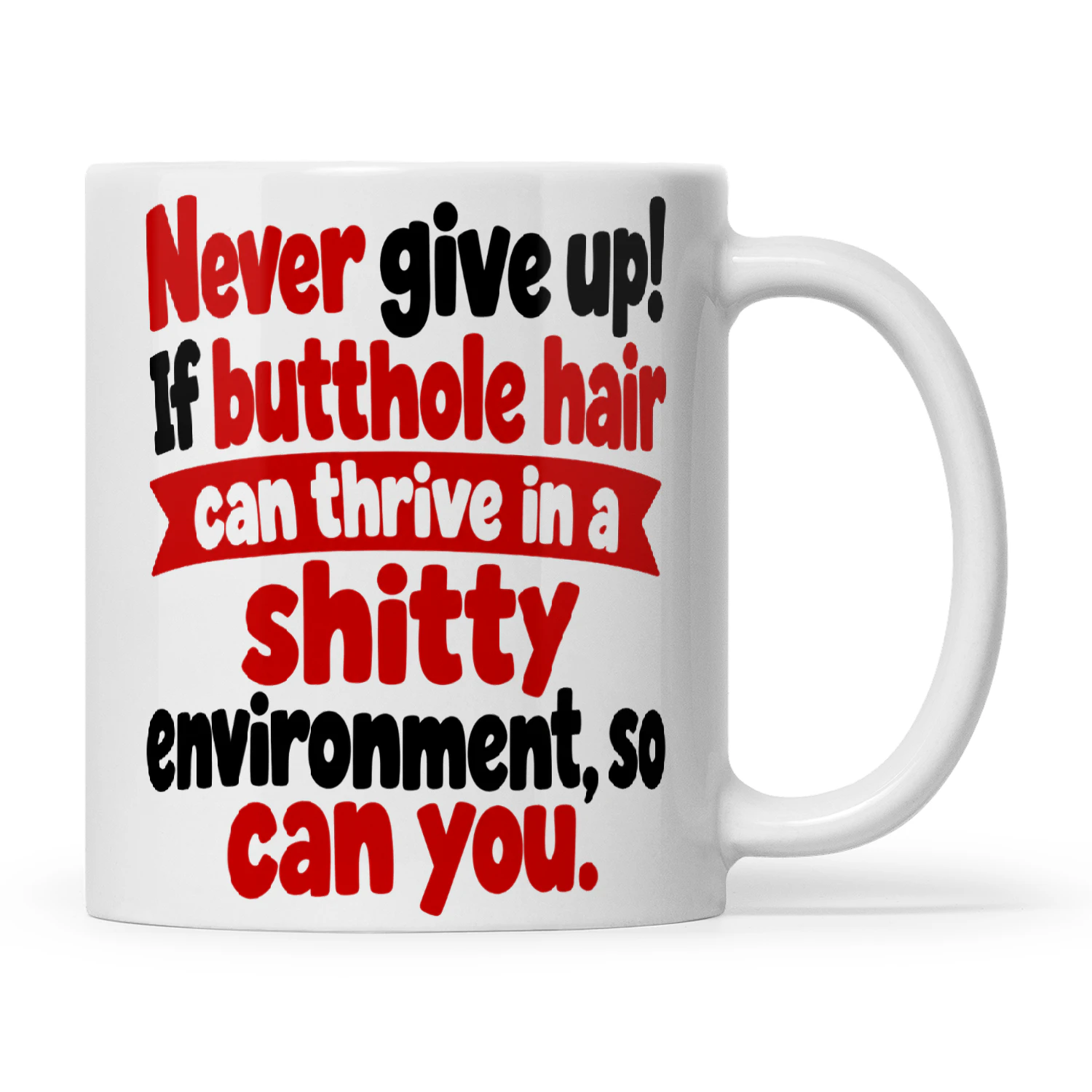 Quote Never Give Up If Butthole Hair Can Thrive In A Shitty Environment So Can You