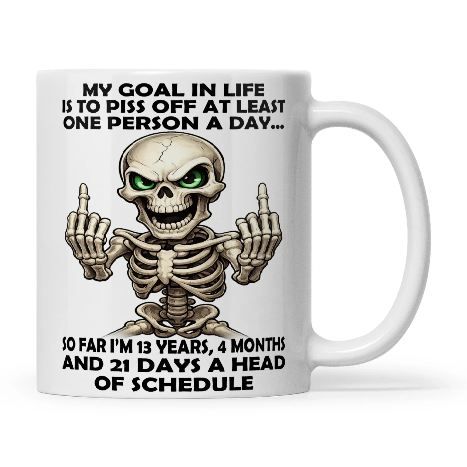 Skull My Goal In Life Is To Piss Off At Least One Person A Day So Far I'm 13 Years 4 Months And 21 Days Ahead Of Schedule