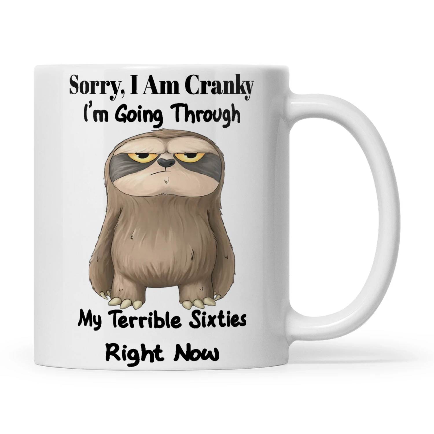 Sloth Sorry I Am Cranky I'm Going Through My Terrible Sixties Right Now