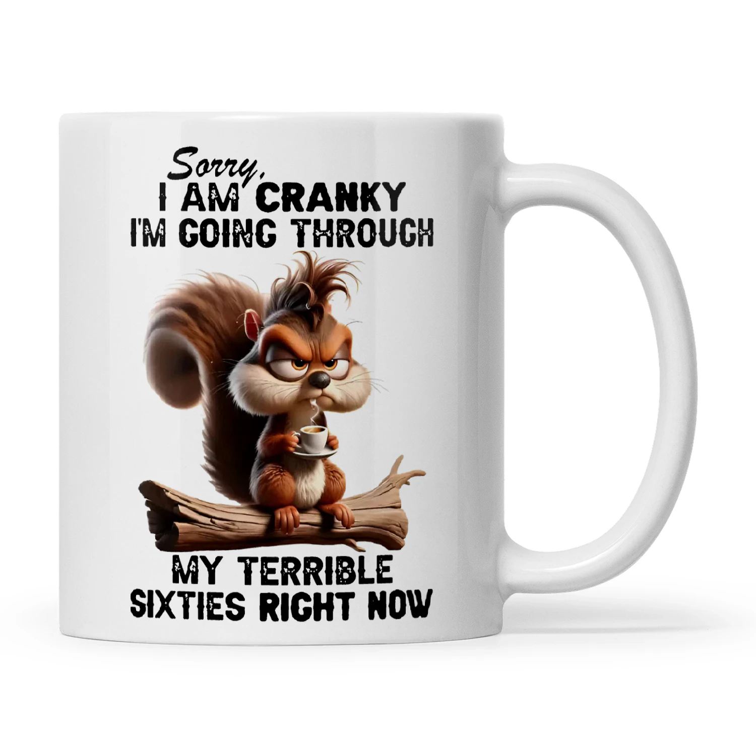 Squirrel Sorry I Am Cranky I'm Going Through My Terrible Sixties Right Now