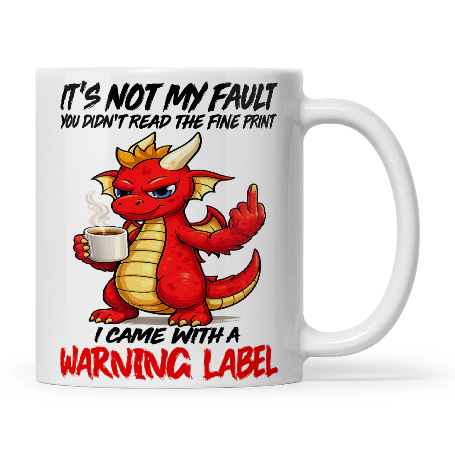 Dragon It's Not My Fault You Didn't Read The Fine Print I Cam With A Warning Label