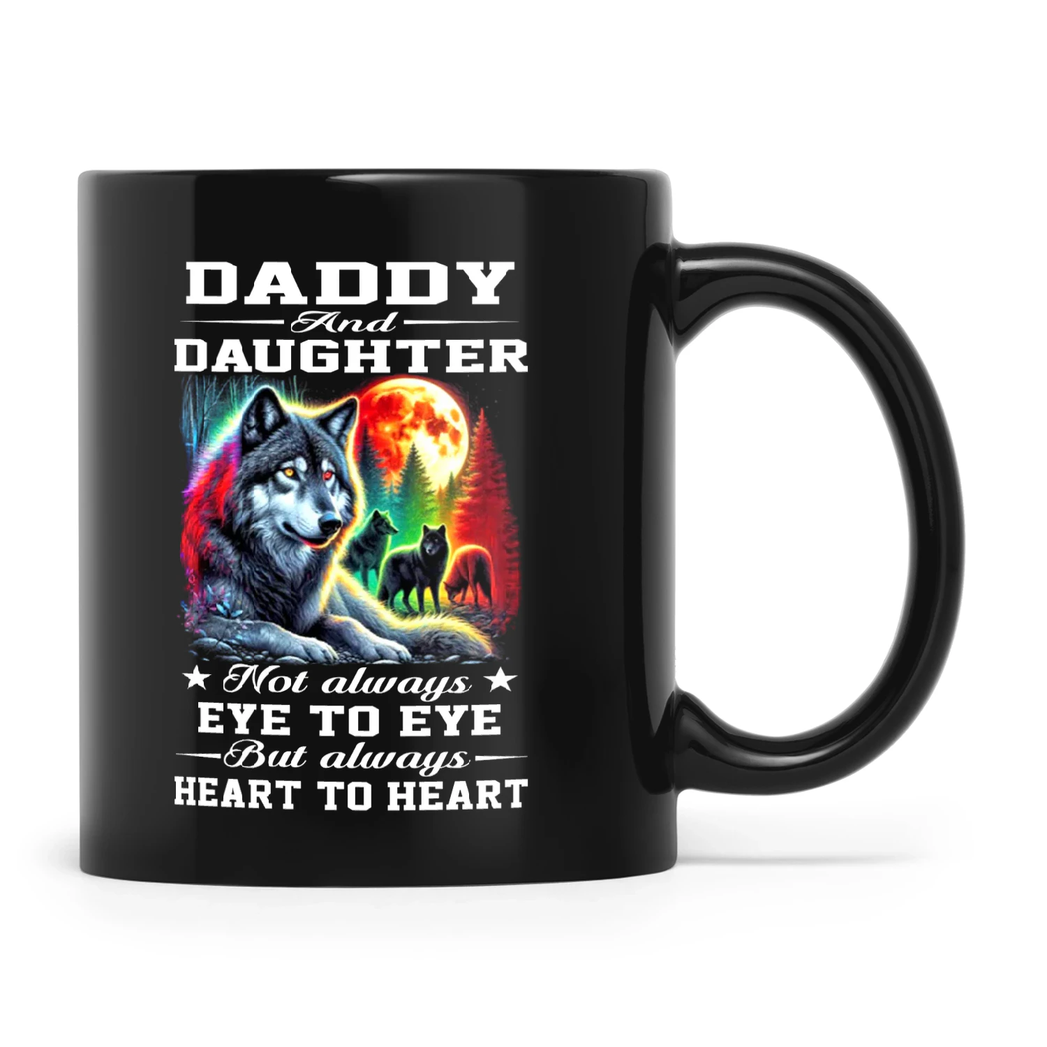 Wolf Daddy And Daughter Not Always Eye To Eye But Always Heart To Heart