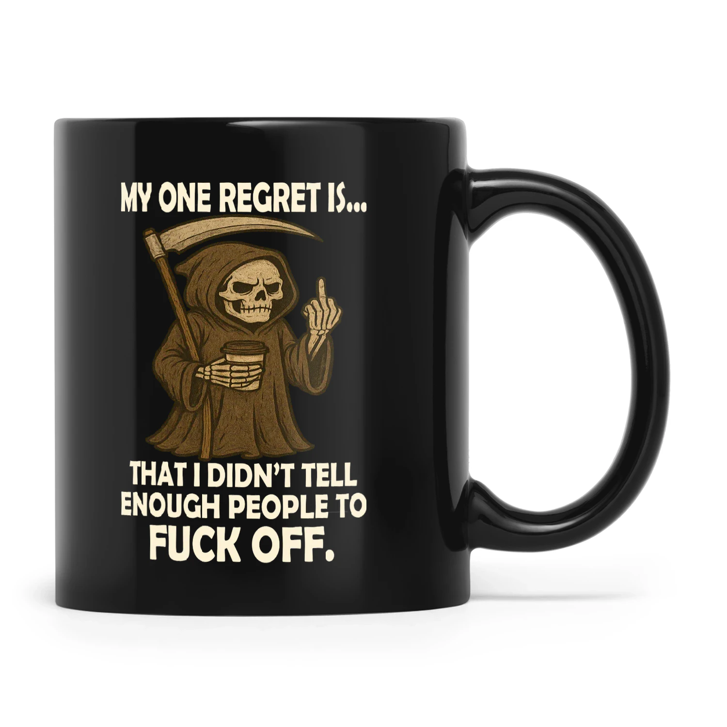 Skull My Regret Is That I Didn't Tell Enough People To Fuck Off