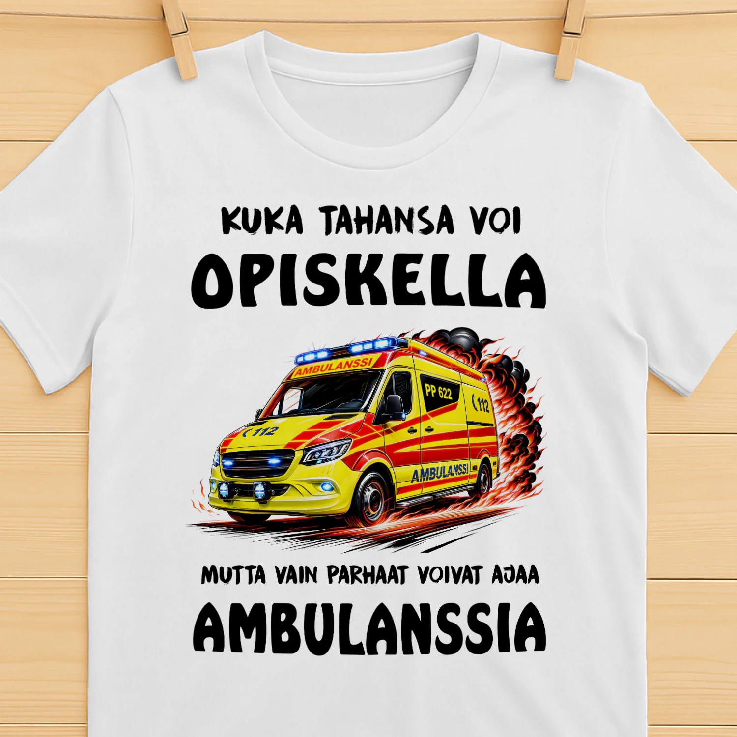 Fi-KUKA TAHANSA VOI OPISKELLA. MUTTA VAIN PARHAAT VOIVAT AJAA AMBULANSSIA